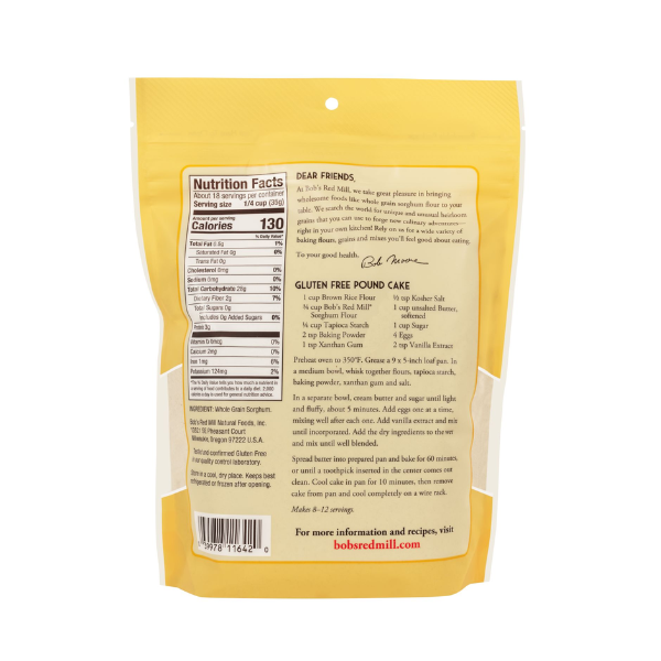 Gluten Free Sorghum Flour (624g) – Juthour