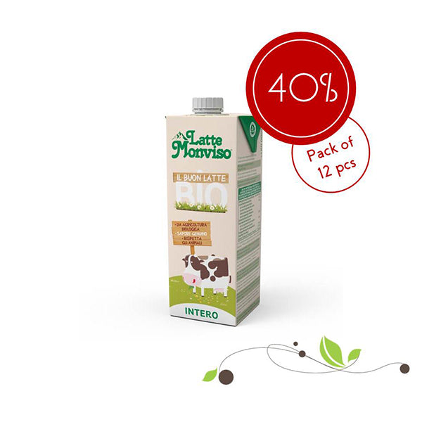 Organic Whole Milk 1L (Pack of 12 pcs)